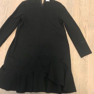 Black ruffle dress